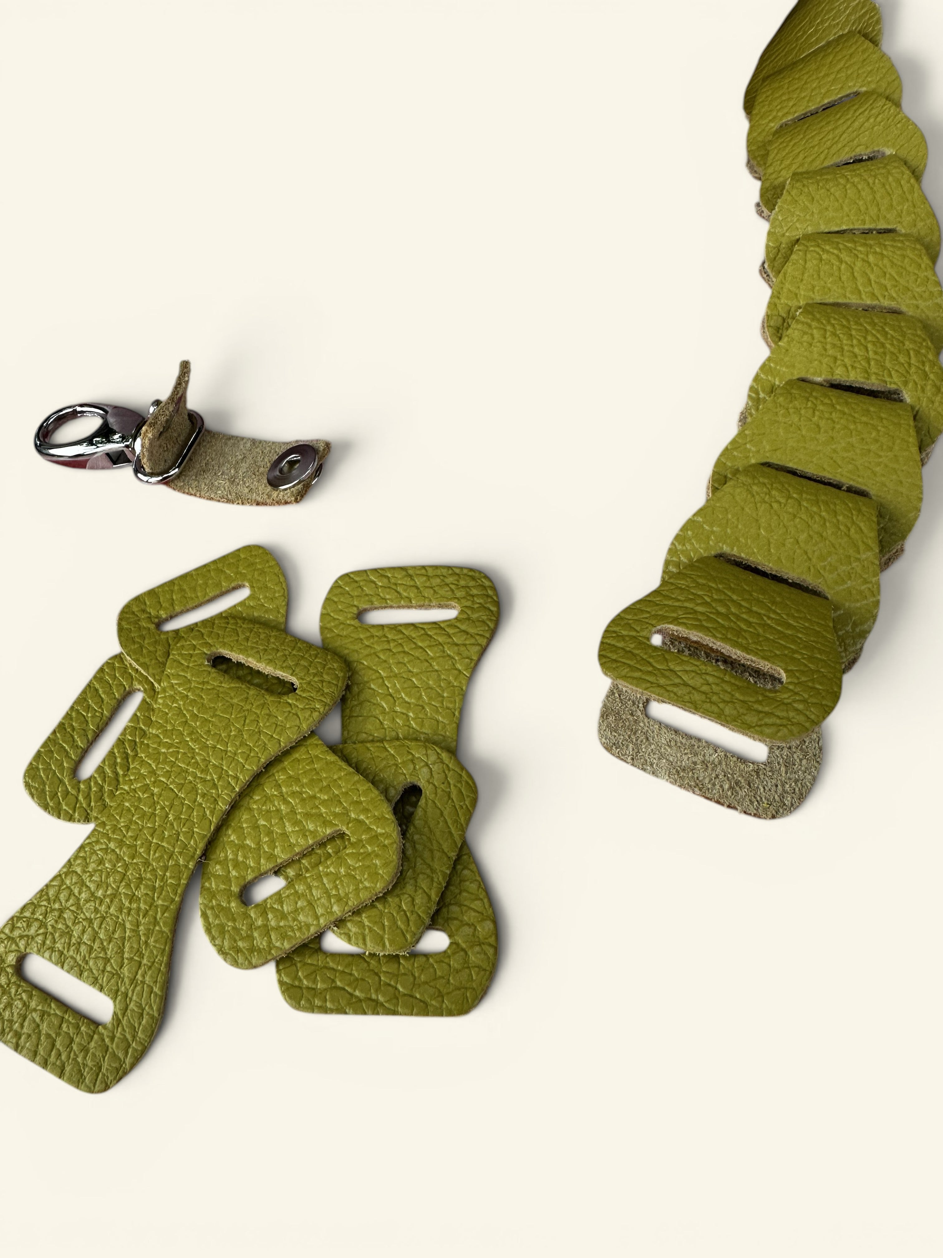 Handgemaakte handtas Billy oudroze / taupe / pistache