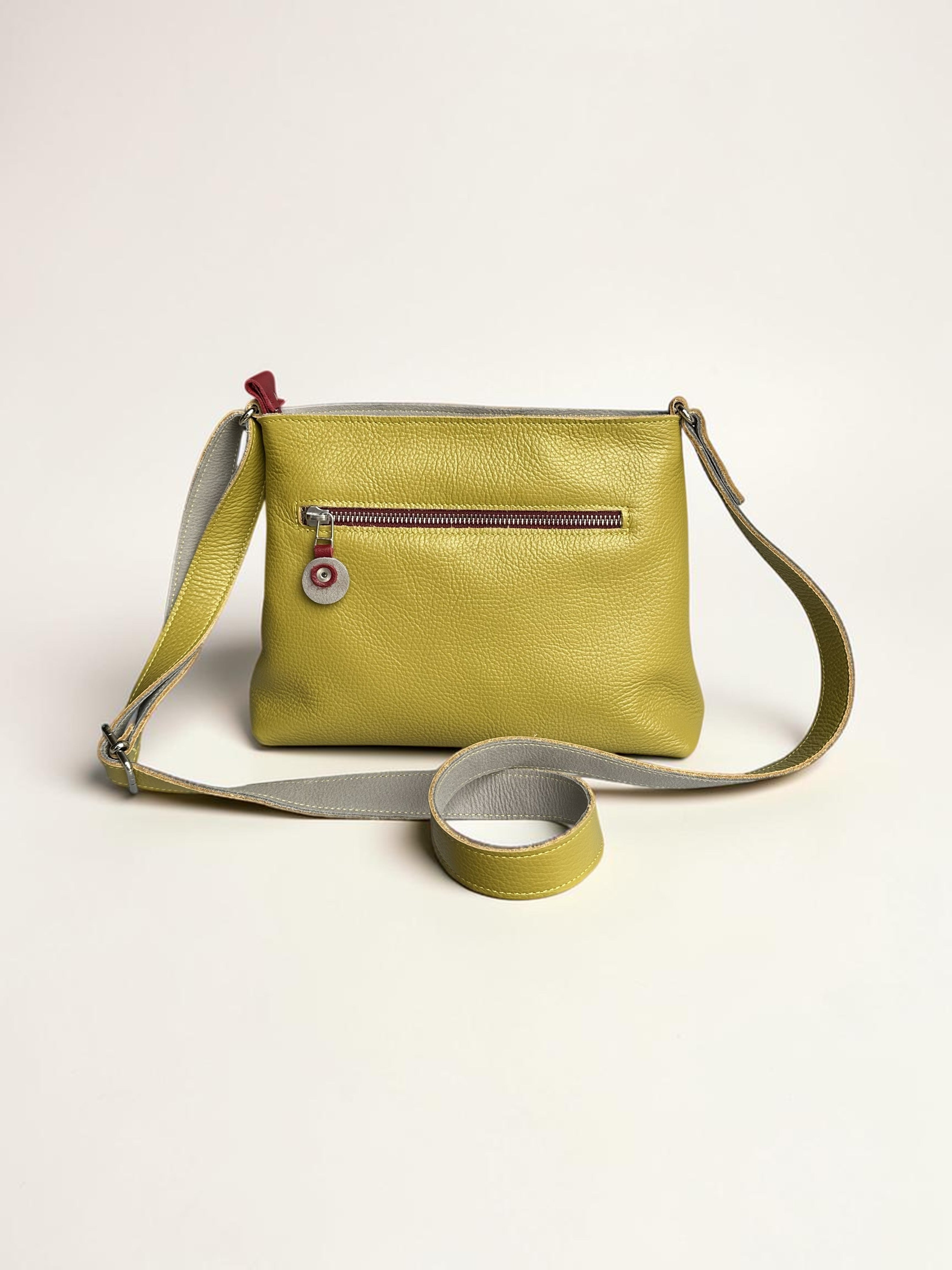 Handgemaakte schoudertas BiLLY pistache