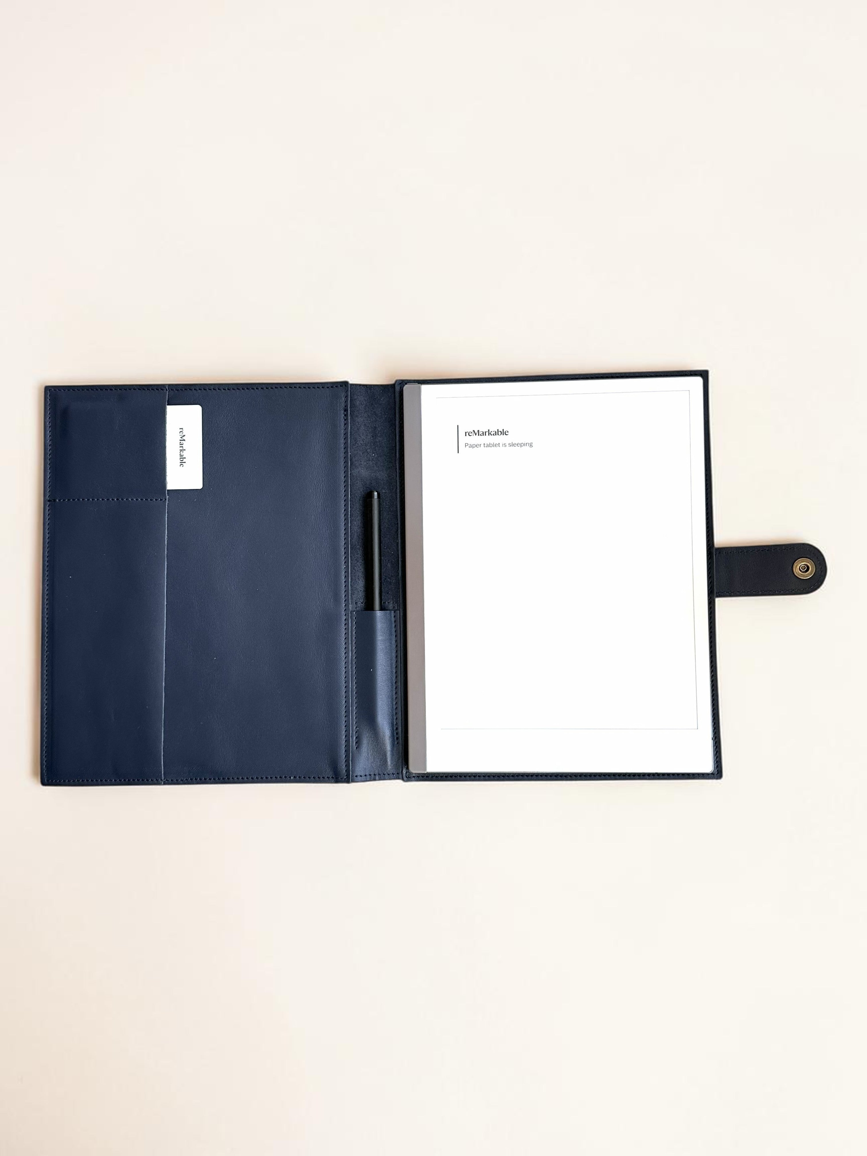 Leren cover voor reMarkable Paper Pro zwart met print