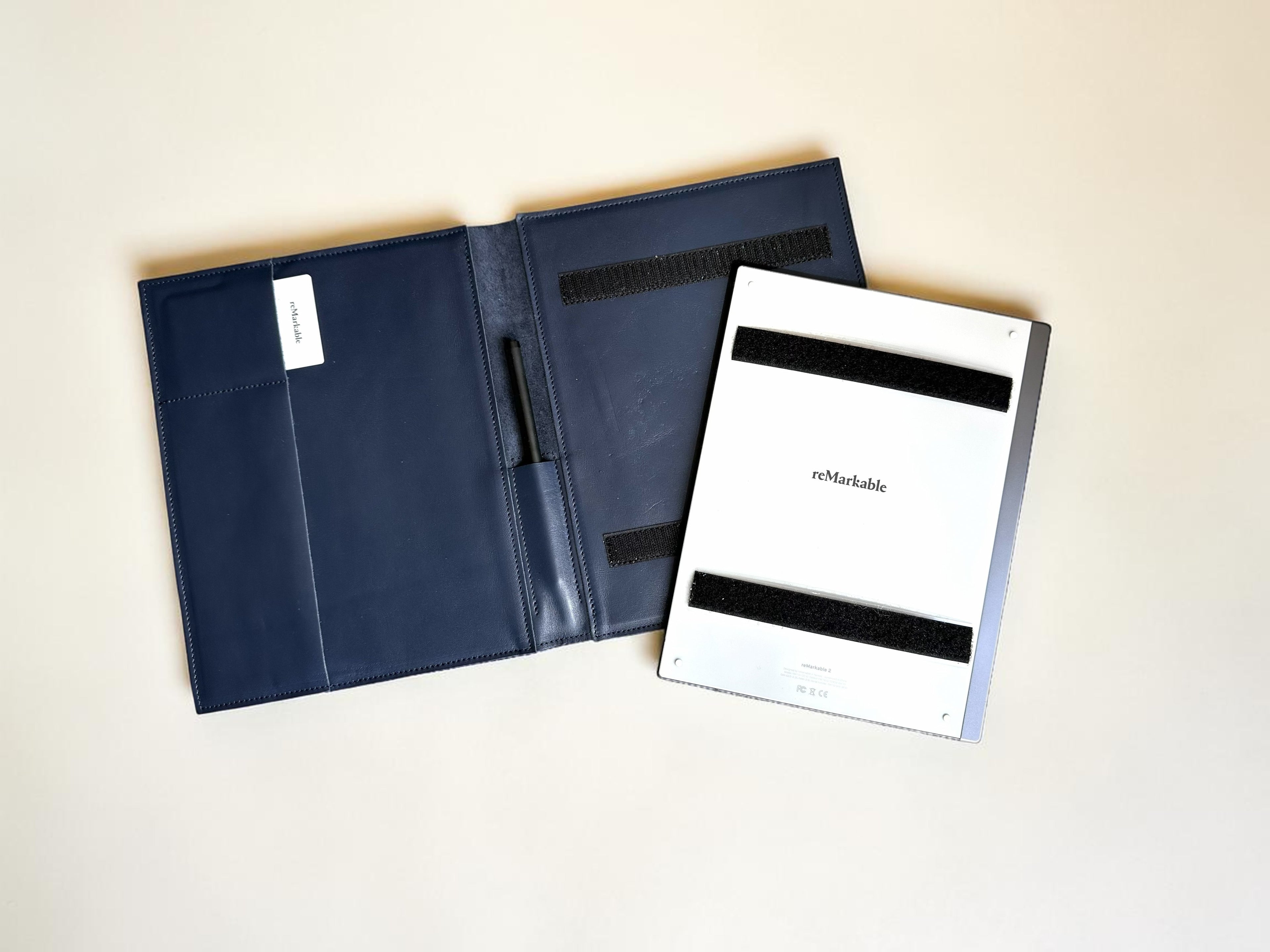 Leren cover voor reMarkable Paper Pro zwart met print