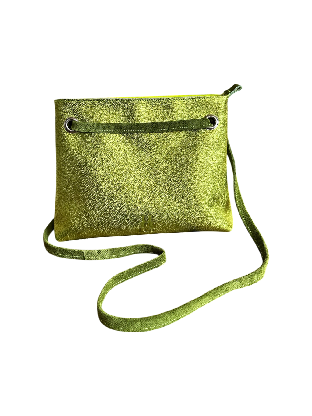 Handgemaakte handtas BiLLy groen glitter