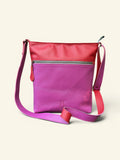 Handgemaakte schoudertas SAMMY fuchsia / rood