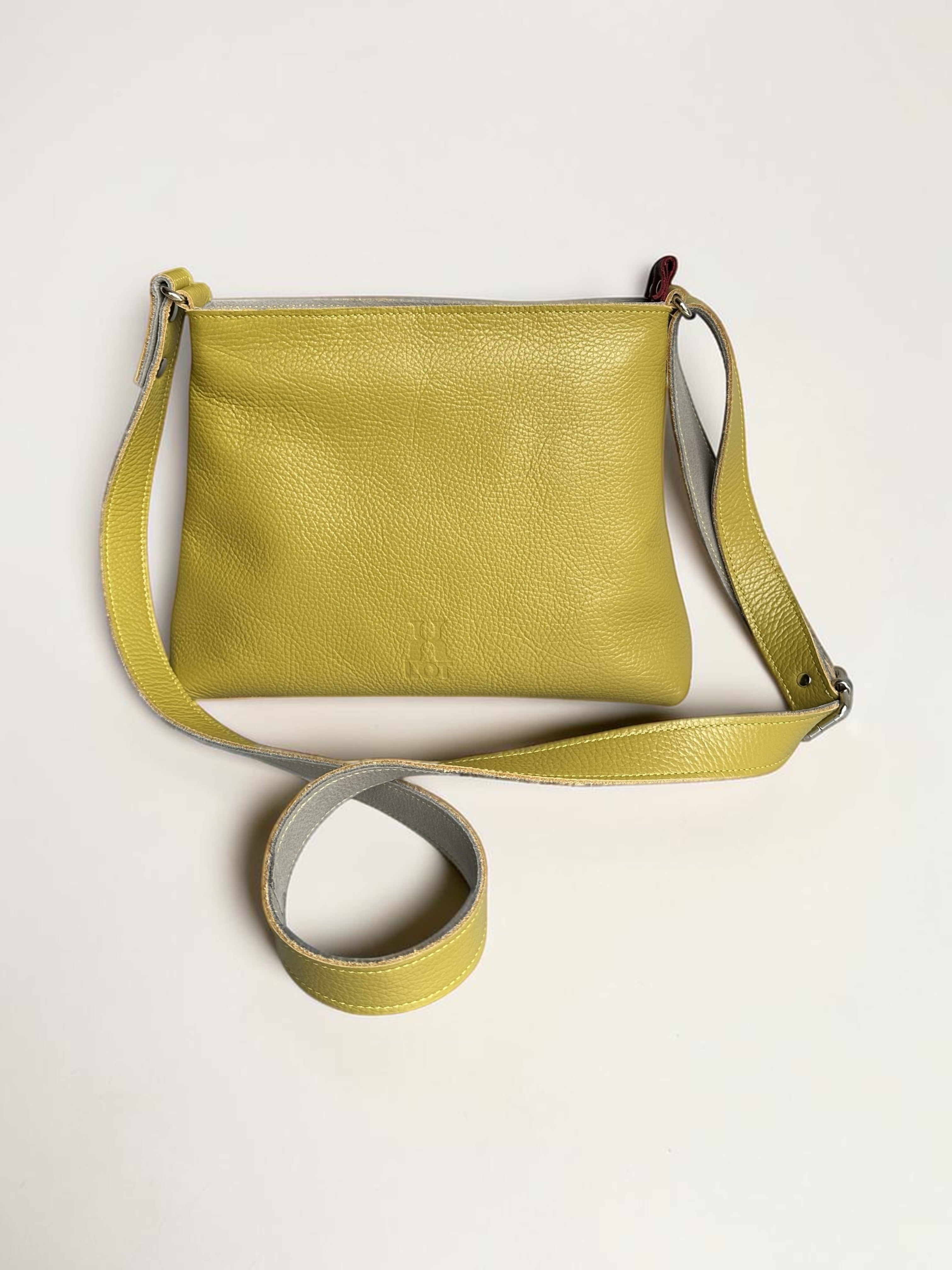 Handgemaakte schoudertas BiLLY pistache